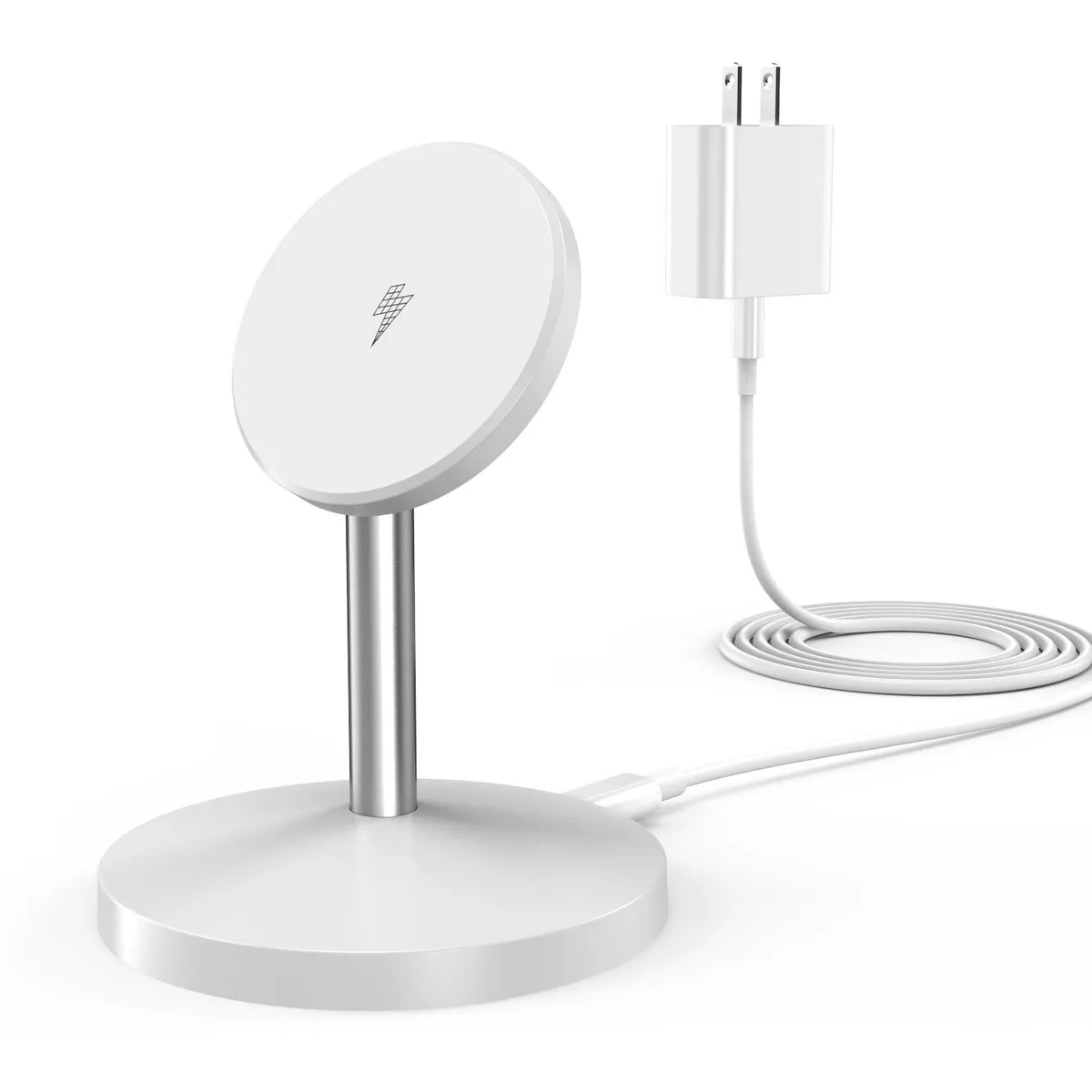 JUPAZIP 15W Magnetic Wireless Charger Stand 20W PD Plug 6FT Cable — product photo