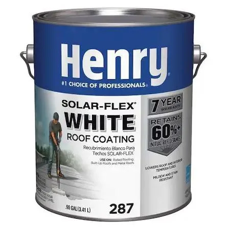 White pail of Henry protective roof coating 0.9 gal