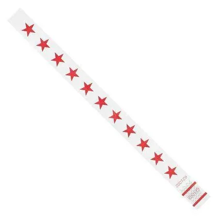 DuPont Tyvek DuPont Tyvek WR104 Wristbands Stars Red/White PK500 — product photo