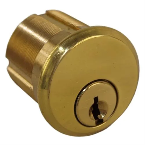 Tuff Stuff Tuff Stuff 125B Polished Brass 1-1/4" Mortise Cylinder Door Lock SE1 Keyway — product photo