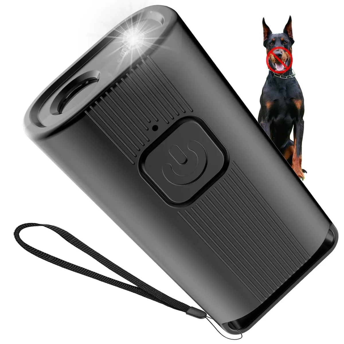 DNBeffulgent DNBeffulgent Mini Ultrasonic Bark Deterrent 40KHz 21ft Rechargeable Black pet - tech — product photo
