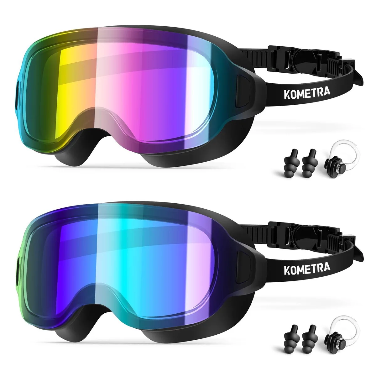  KOMETRA Ab03 personal protective equipment 12 pack 180 arc pink aqua mirrored anti-fog UV — product photo
