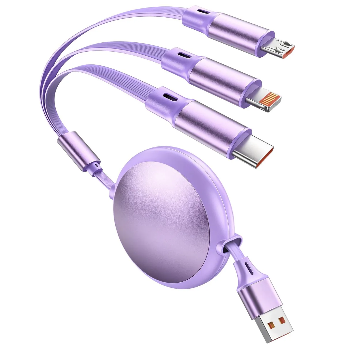 ViewSonic ViewSonic S22 3-in-1 Retractable Cable Purple 1.44 ft — product photo