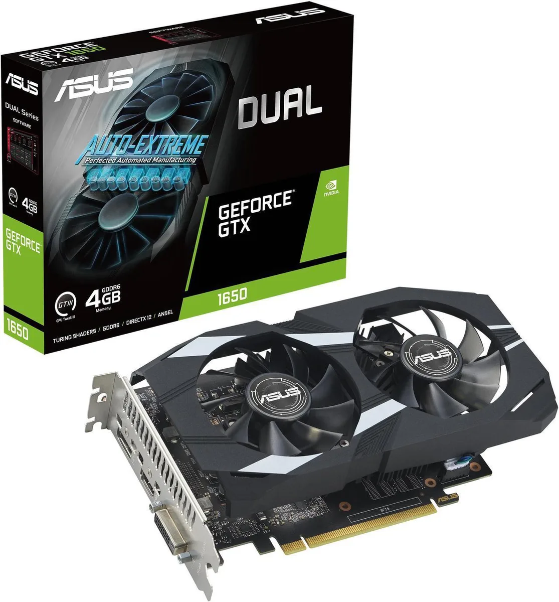 ASUS ASUS Dual GeForce GTX 1650 4GB GDDR6 graphics card — product photo
