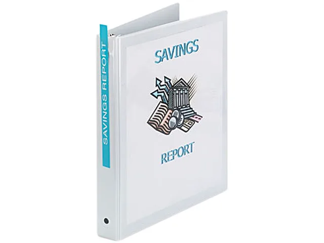 Avery Avery 5711 Economy Vinyl Round Ring View Binder 1" White — product photo