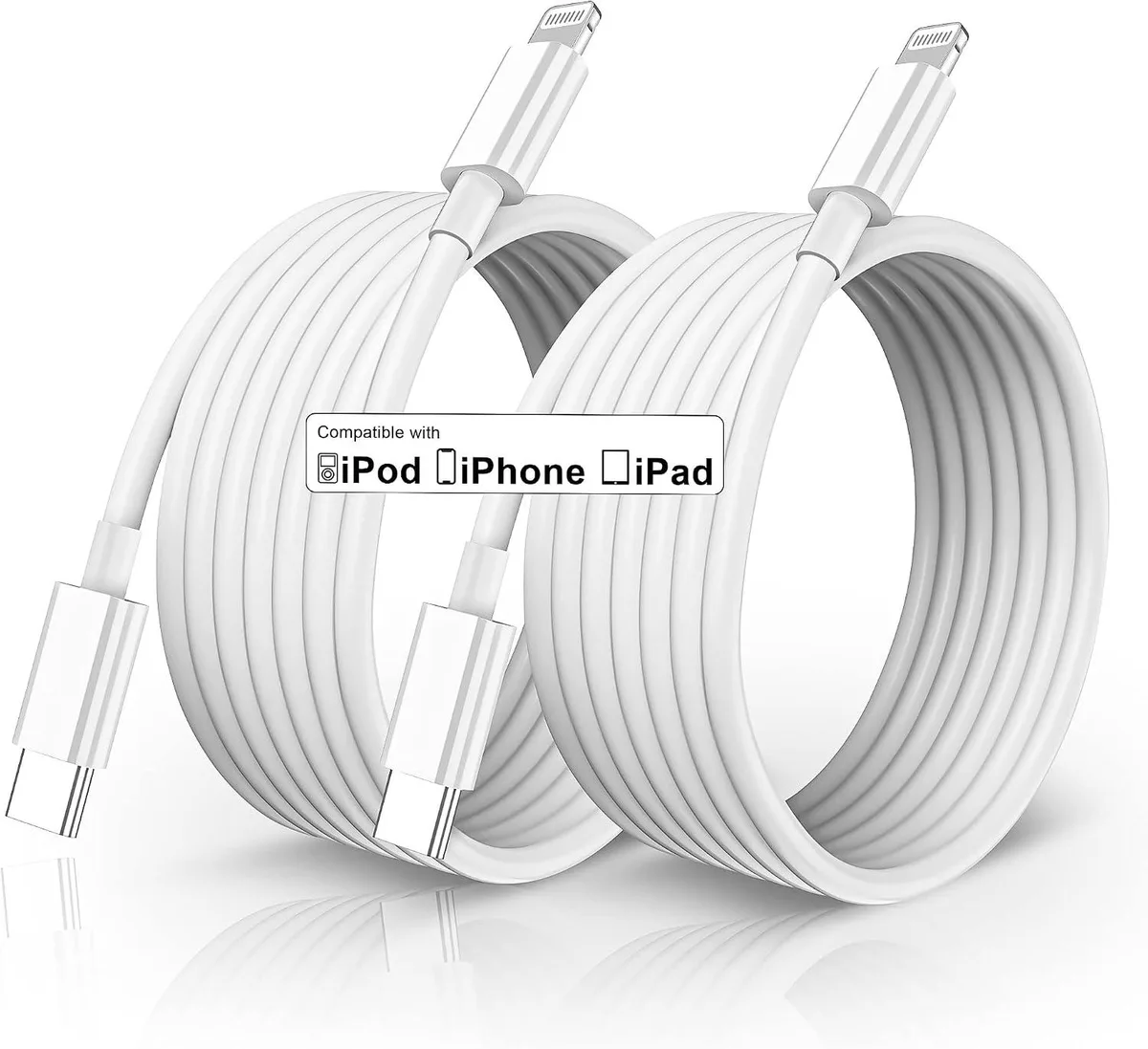 MCHOSE MCHOSE USB-C to Lightning Cable 20W MFi 2 Pack 10ft — product photo