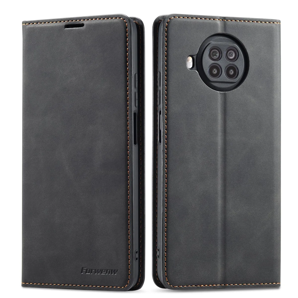 BONAEVER BONAEVER Case for Xiaomi Mi 10T Lite 5G Black PU Leather Flip Wallet — product photo