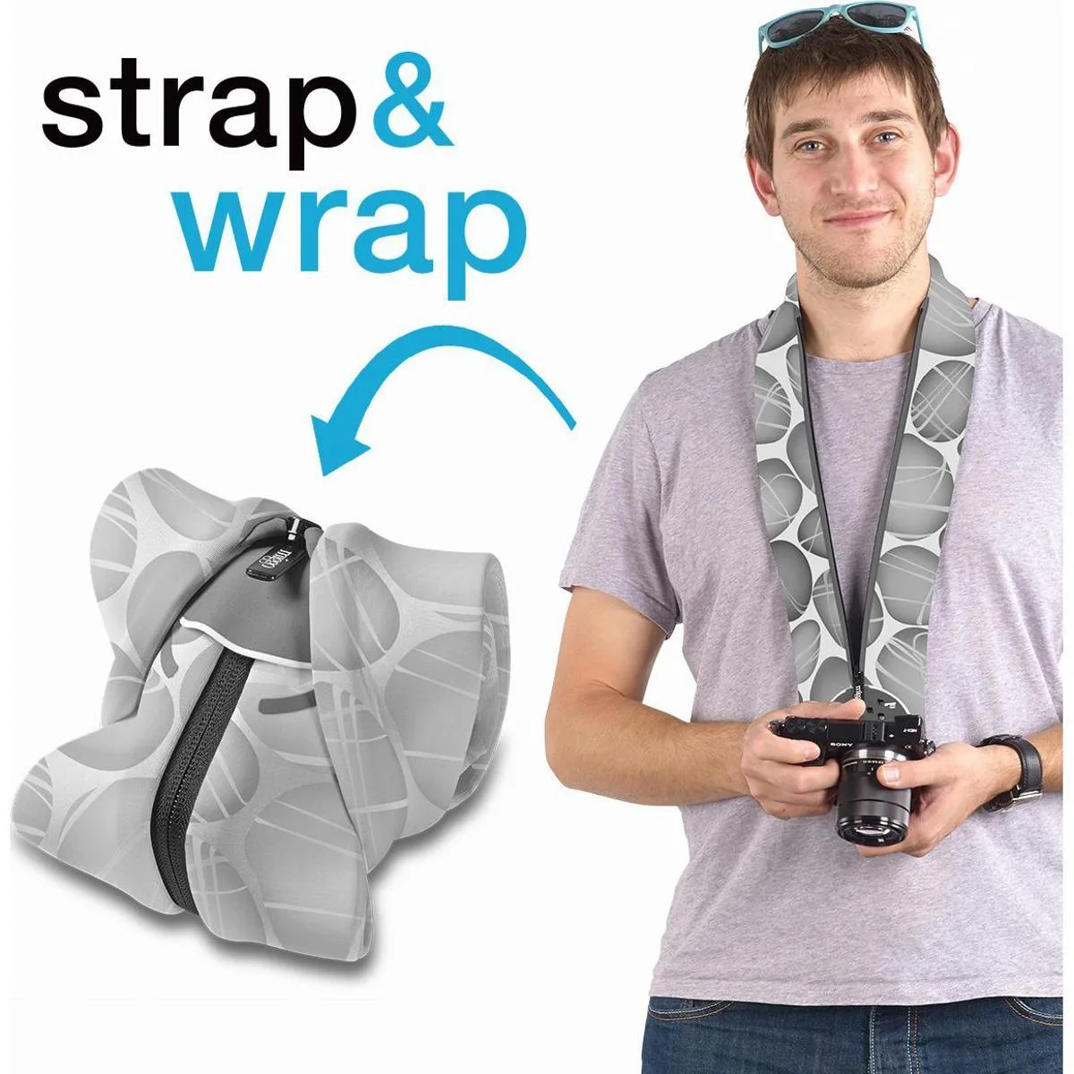 miggo miggo Strap and Wrap Mirrorless CSC Pebble Road camera case — product photo