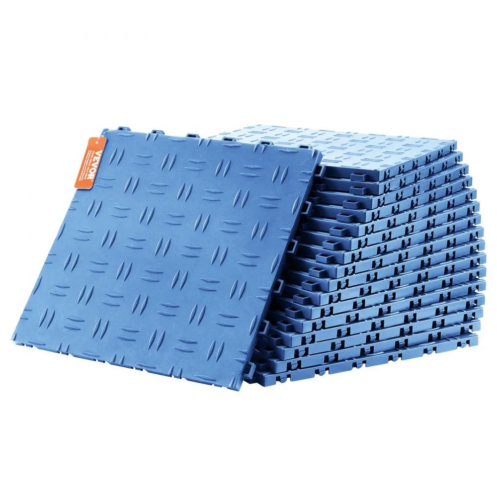 VEVOR VEVOR JQ-3050BU Interlocking Garage Tiles 12 x 12 x .53 in 50 Pack Blue — product photo