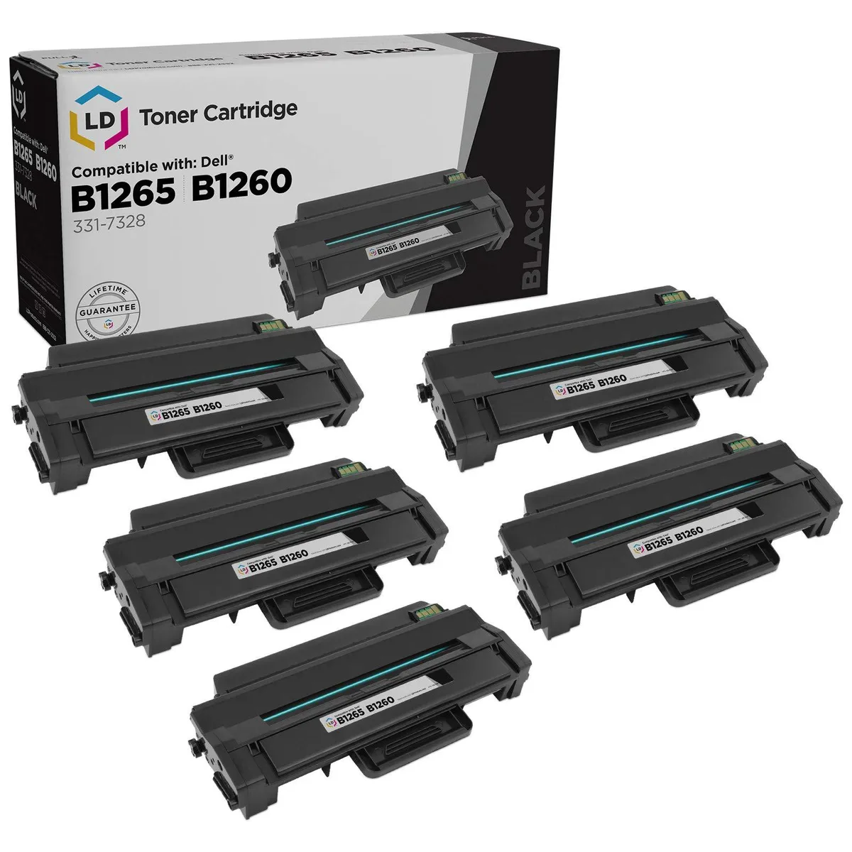 LD Products LD Products Compatible Dell 331-7328 High Yield Black Toner Cartridge 5 Pack — product photo