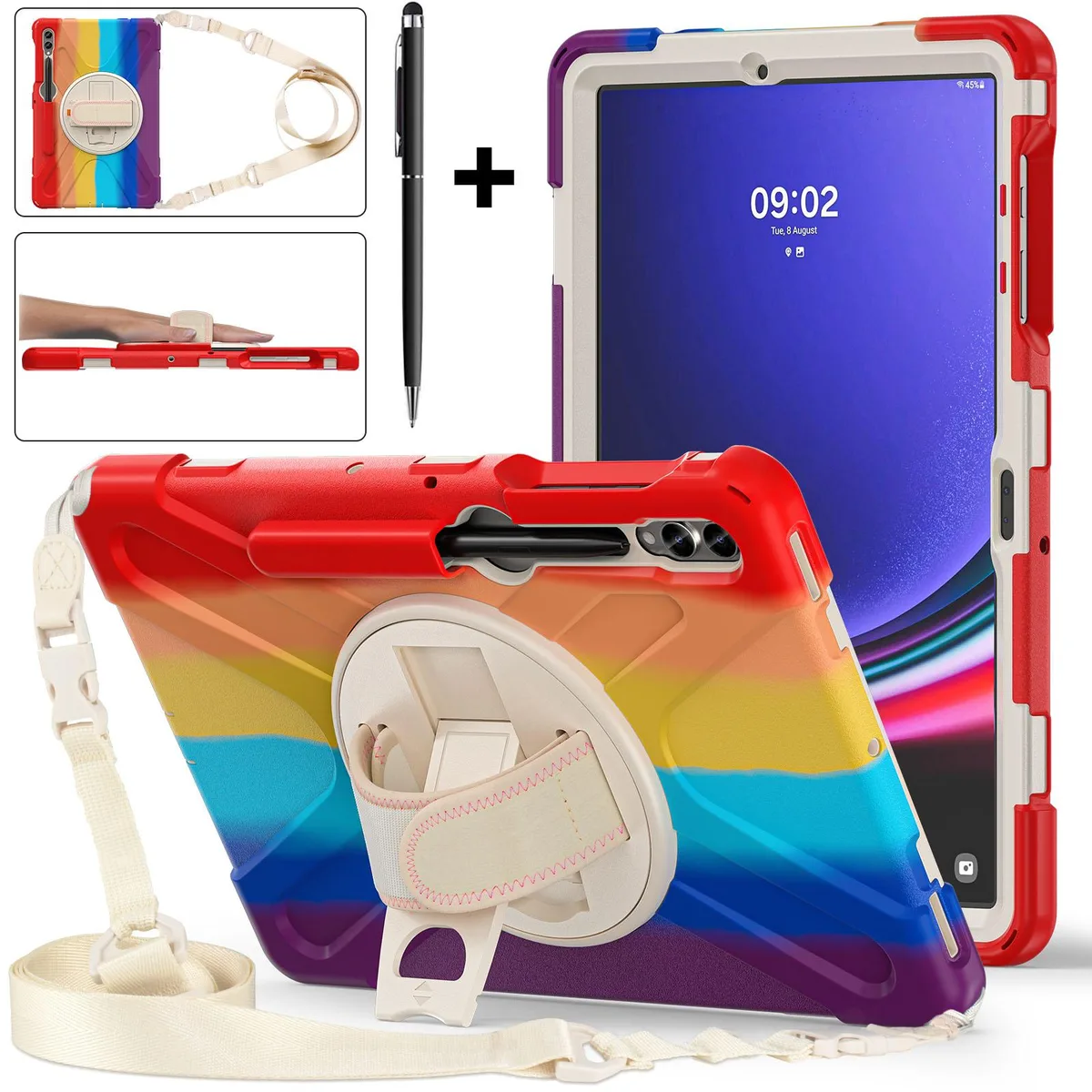 Werleo Werleo SM-X810/SM-X816B/SM-X818U laptop case Rainbow Red — product photo