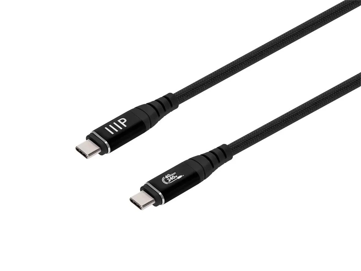 Monoprice Inc. Monoprice 147668 USB4 40Gbps 240W USB cable 1.5ft Black — product photo