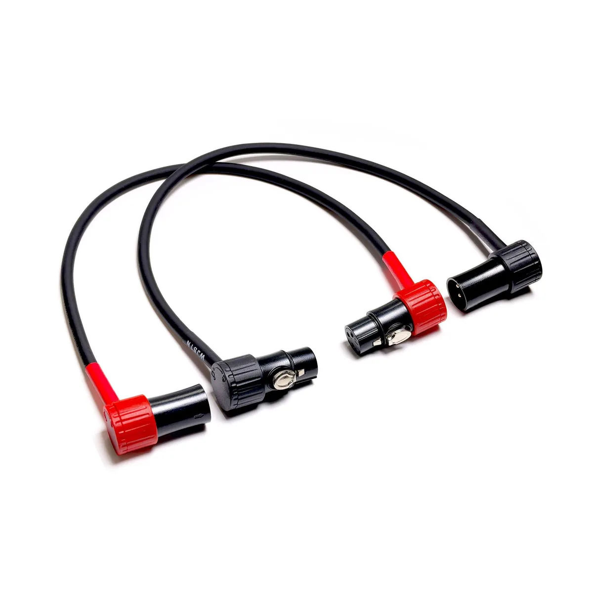  Hosa 3-Pin Right Angle XLR Male to Female Cable 100° Adjustable 2-Pack 5 ft — product photo