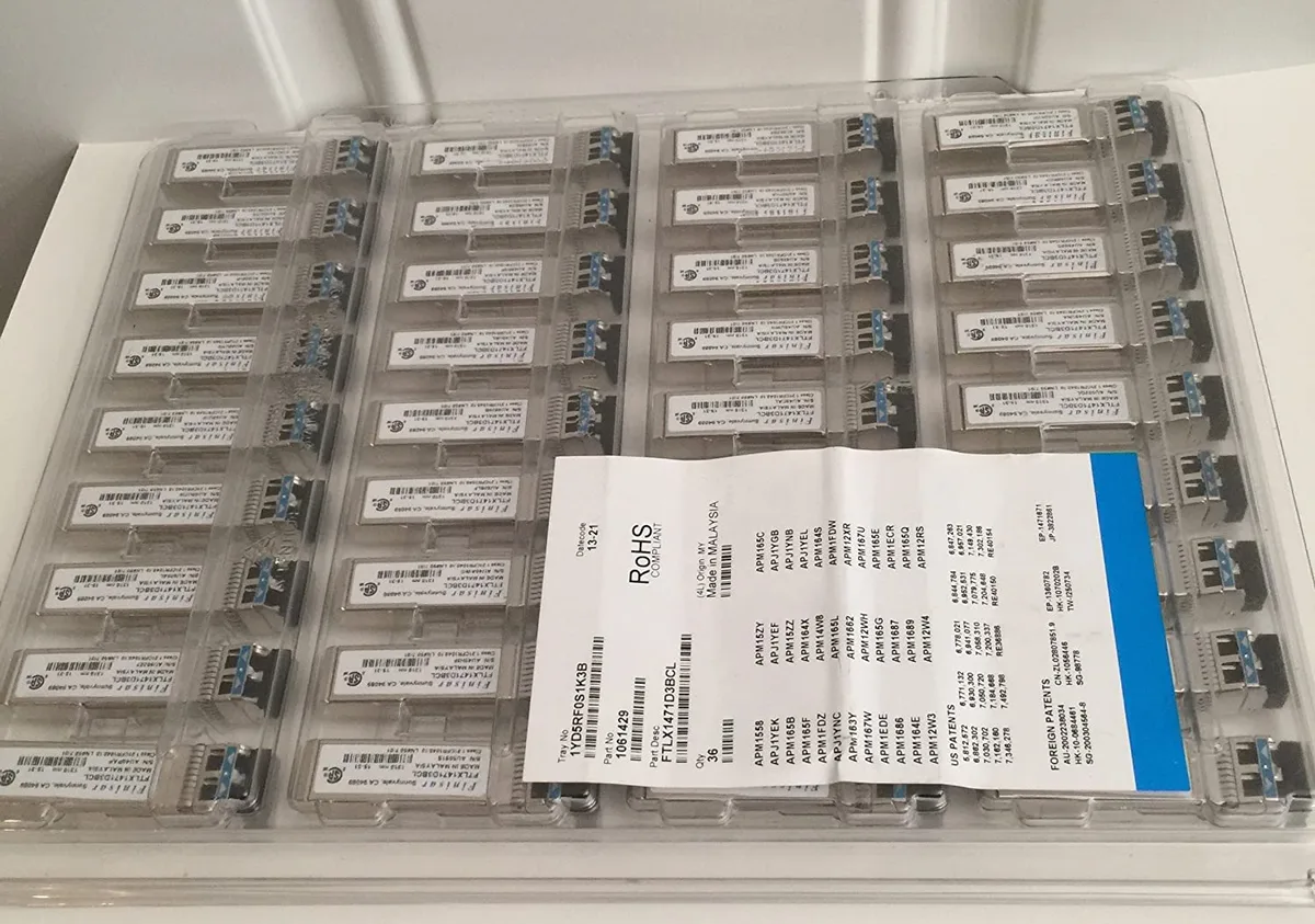 Finisar Corporation Finisar FTLX1471D3BCL 10.5Gb/s 1310nm SFP+ Transceiver — product photo