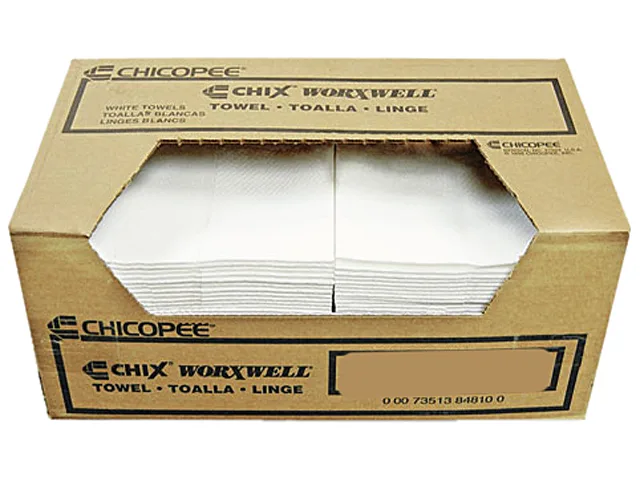 Chix Chix Worxwell General Purpose Towels 13 x 15 White 100/Carton 8481 cleaning — product photo