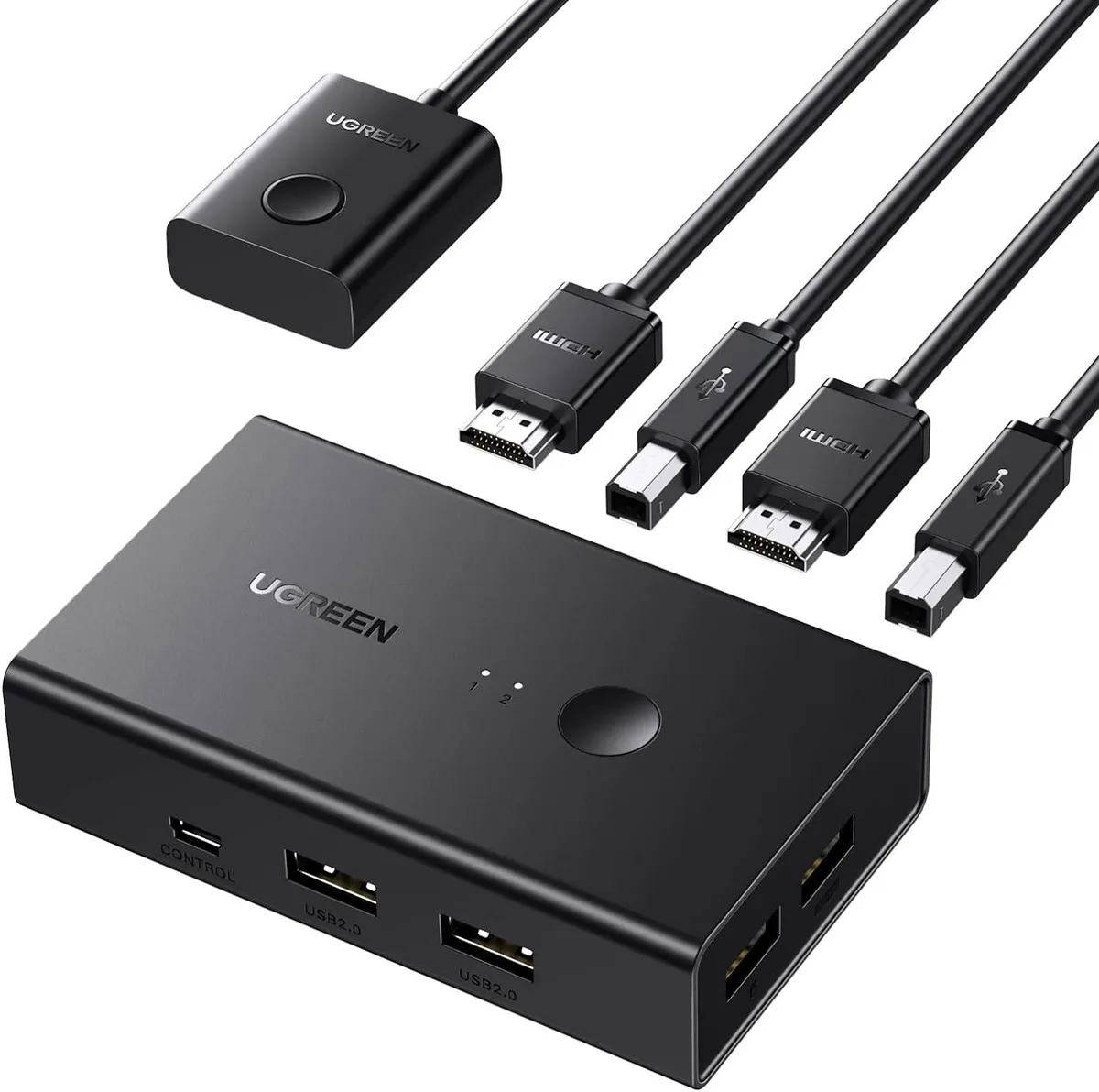 AUTECH AUTECH 2-Port HDMI KVM Switch 4K@60Hz USB 2.0 HDCP 2.2/1.4 — product photo