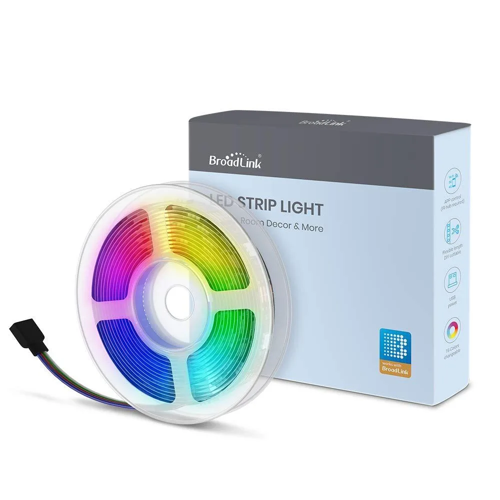 9.8 ft flexible LED strip kit with USB power and 24-key IR remote