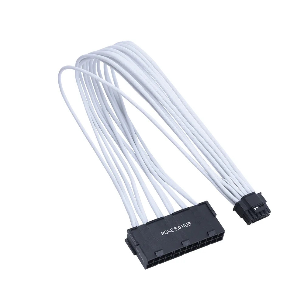 Xenlazar Xenlazar 12+4-180/WH/3inl/L300mm Triple 6+2pin to 12VHPWR Extension Cable 300mm White — product photo