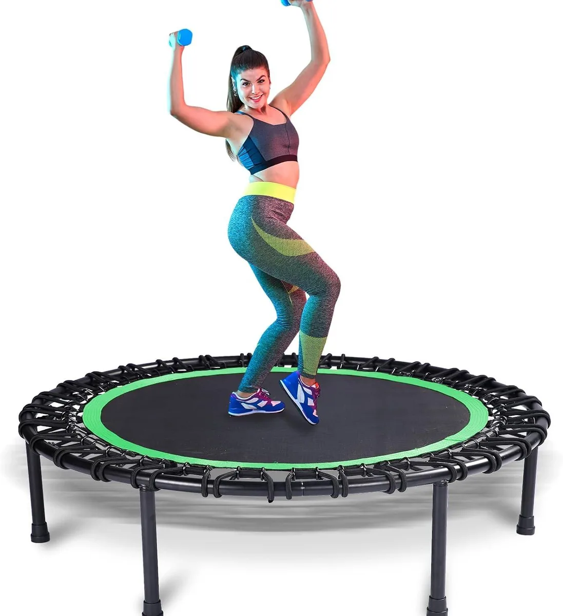 TAURKENAM TAURKENAM Mini Fitness Trampoline Bungee Rebounder 1.5 inch frame — product photo
