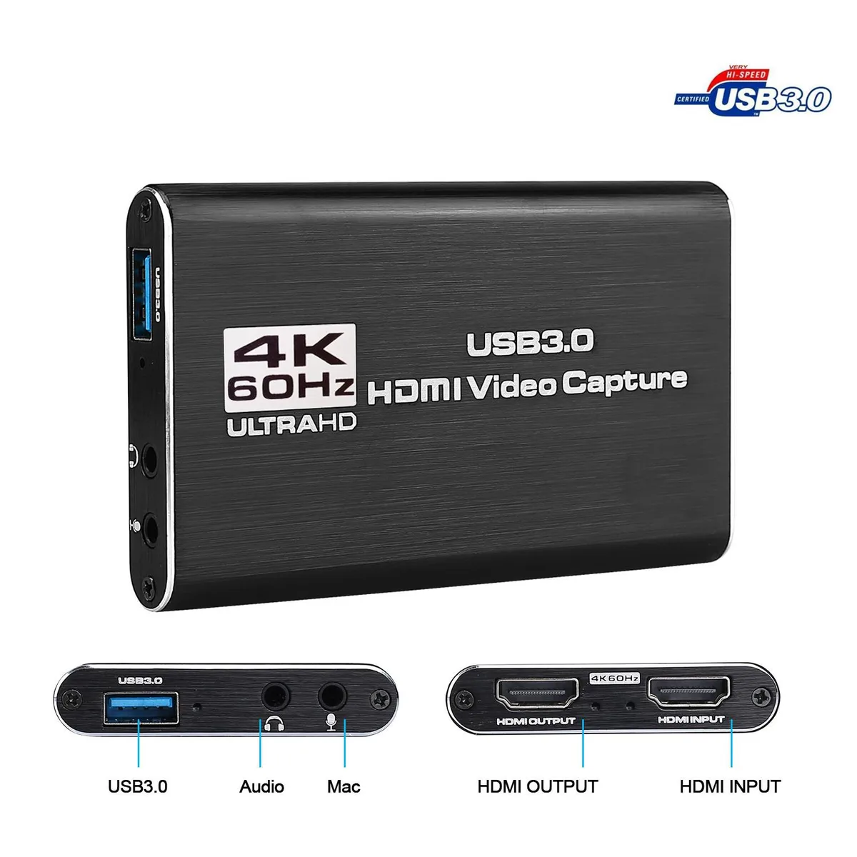 ESTONE ESTONE YCY-2353 USB 3.0 HDMI Video Capturing Device 1080p 60fps 4K 30Hz Mic Input — product photo