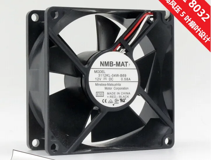 OEM Industries OEM Industries 3112KL-04W-B69 80mm 2 Ball CPU cooler — product photo