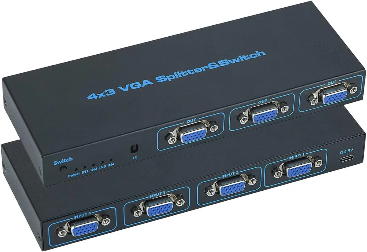 Jansicotek Jansicotek 4x3 VGA Switch Splitter 350MHz 3 Out video switch — product photo