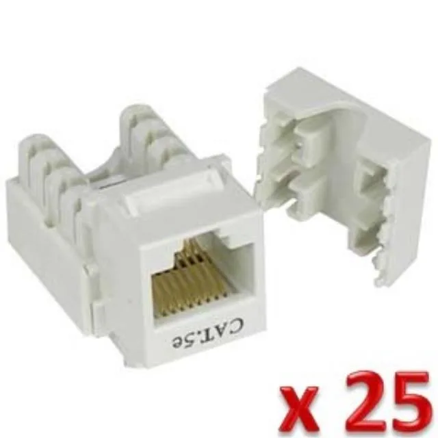 iMBAPrice iMBAPrice Cat5e Punch Down Keystone Jack White 25 Pack — product photo