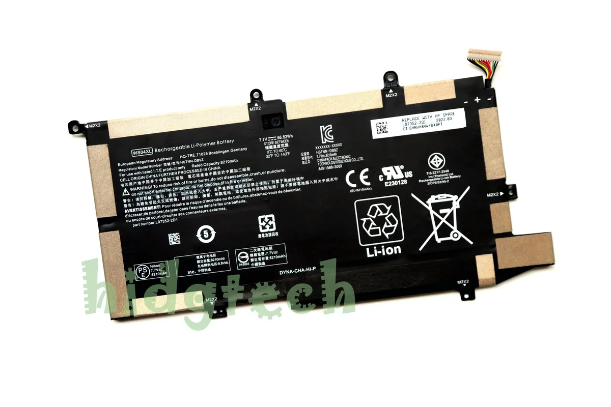 Beisite Beisite WS04XL laptop battery 66.52Wh 7.7V for HP Spectre x360 14t-ea — product photo