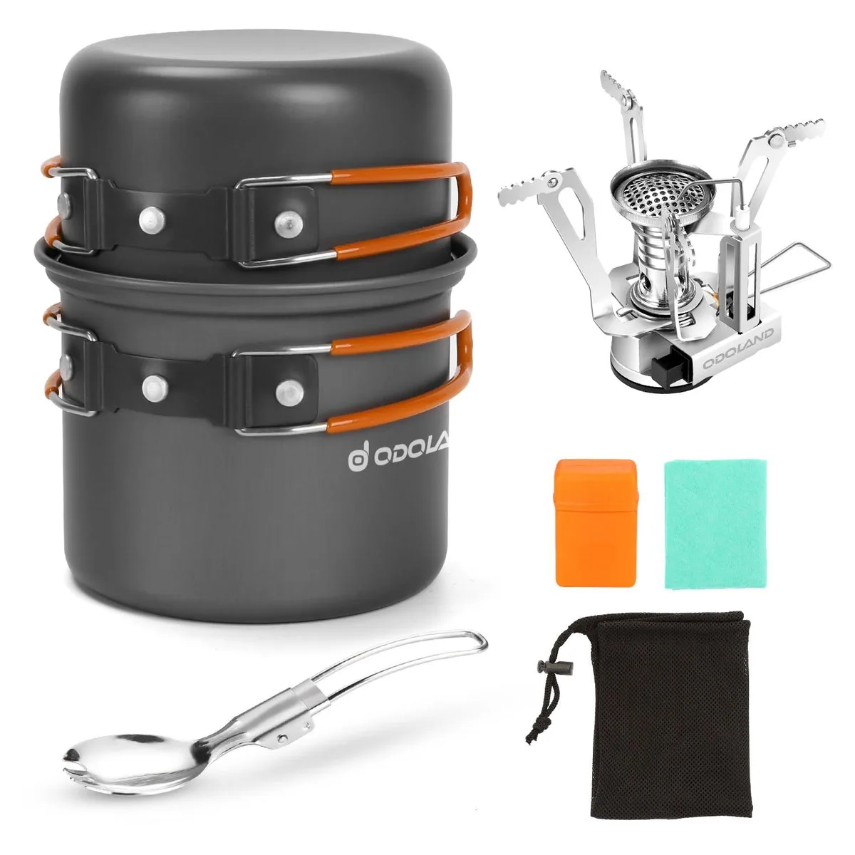  Odoland OD0282 6pcs Camping Cookware Mess Kit — product photo