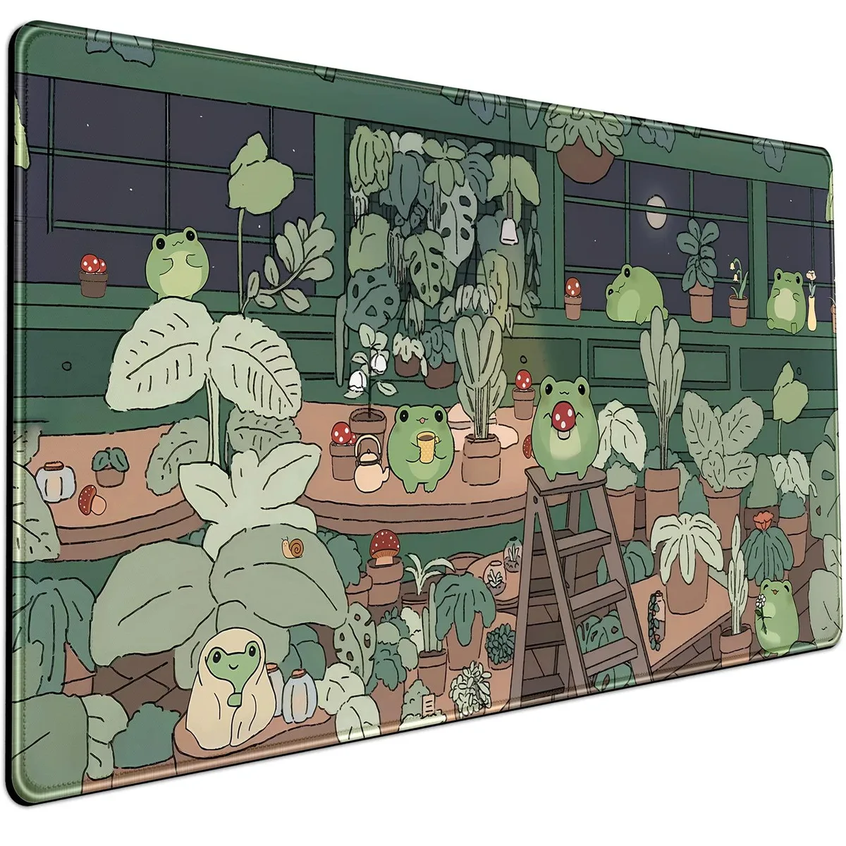  Mechanical Cattle WK-ke-85 Green Bean Frog Mouse Pad 15.7 x 31.5 in — product photo