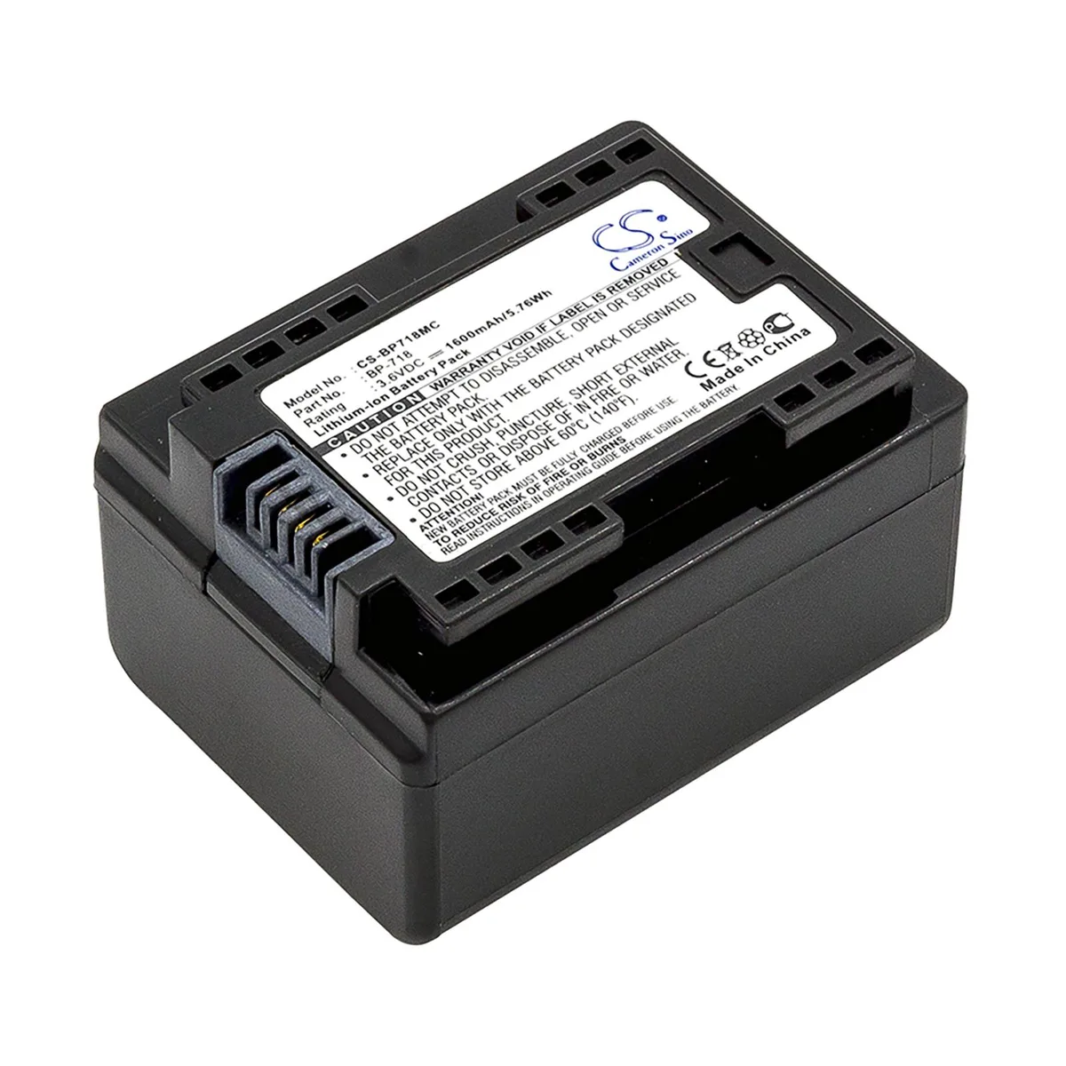 Cameron &amp; Co Cameron &amp; Co DS-CS-BP718MC camera battery Li-ion 3.6V 1.6Ah black — product photo