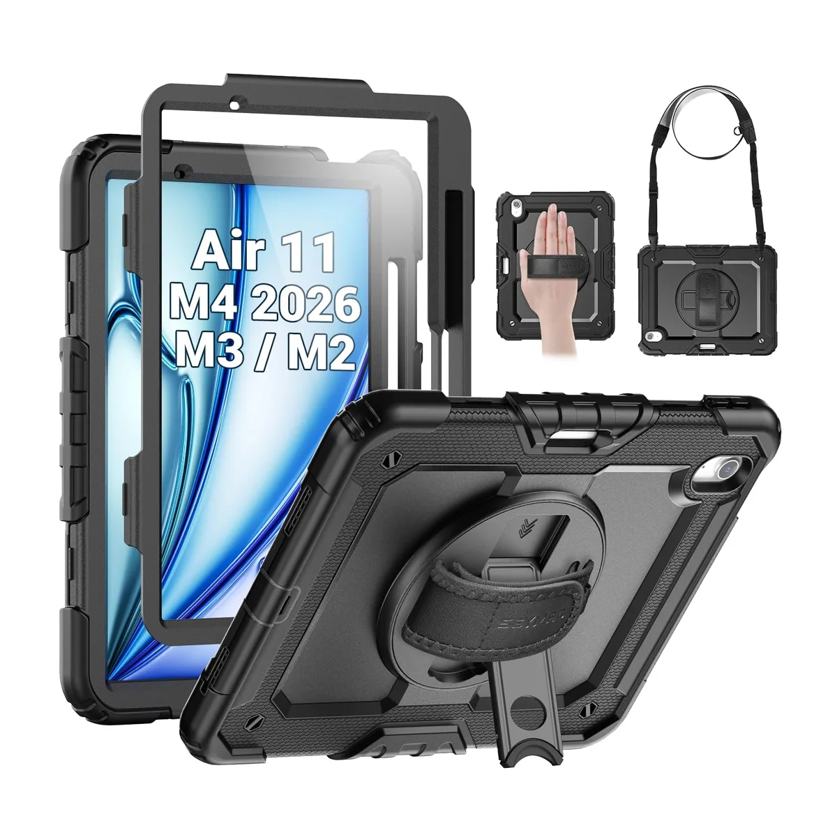  SEYMAC A3460 iPad Air 11 Inch Case Black — product photo