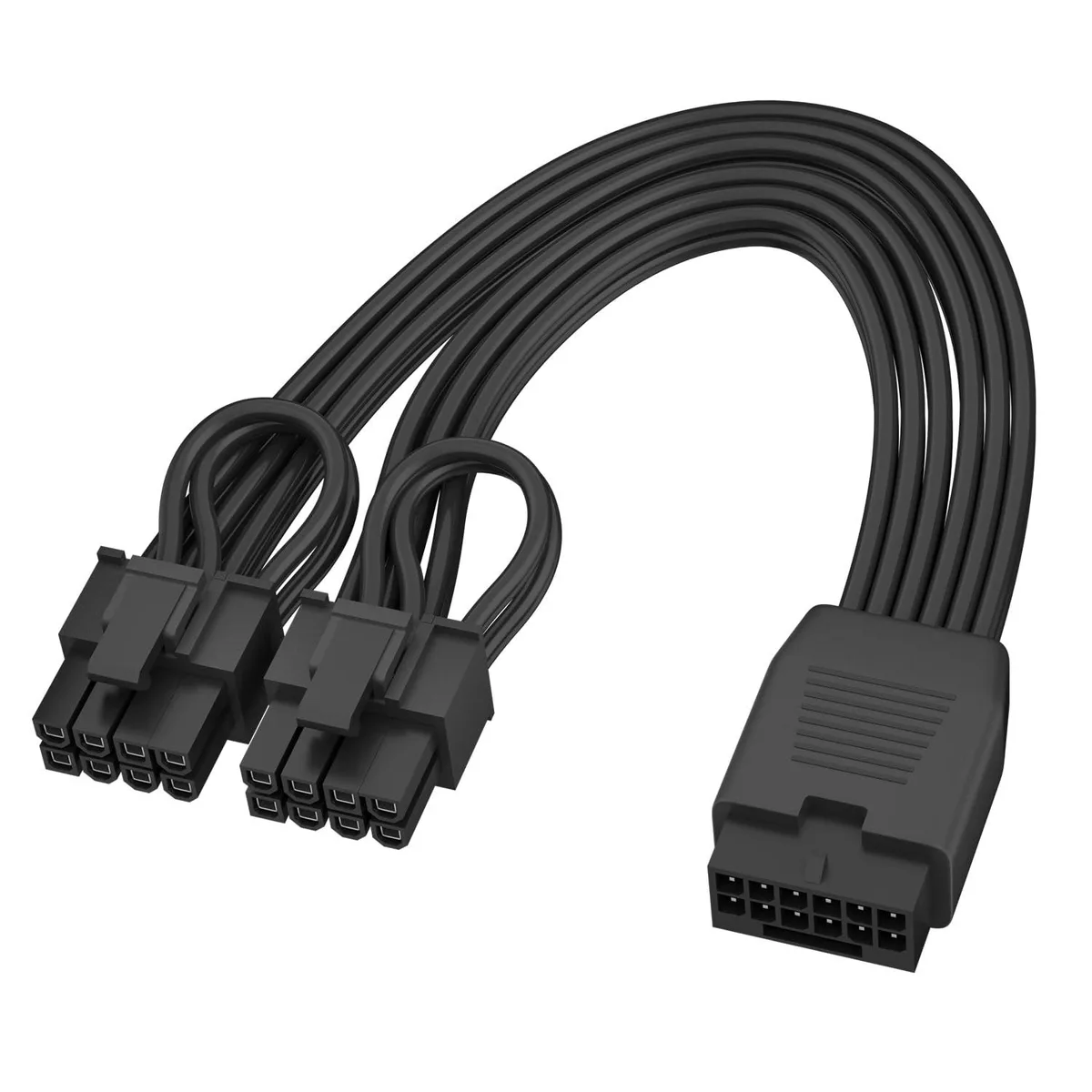  Aukuoy 12VHPWR Cable Extension 16 Pin(12+4) Female to Dual PCIe 8 Pin(6+2) Male 6.8 in Computer Power Cord — product photo