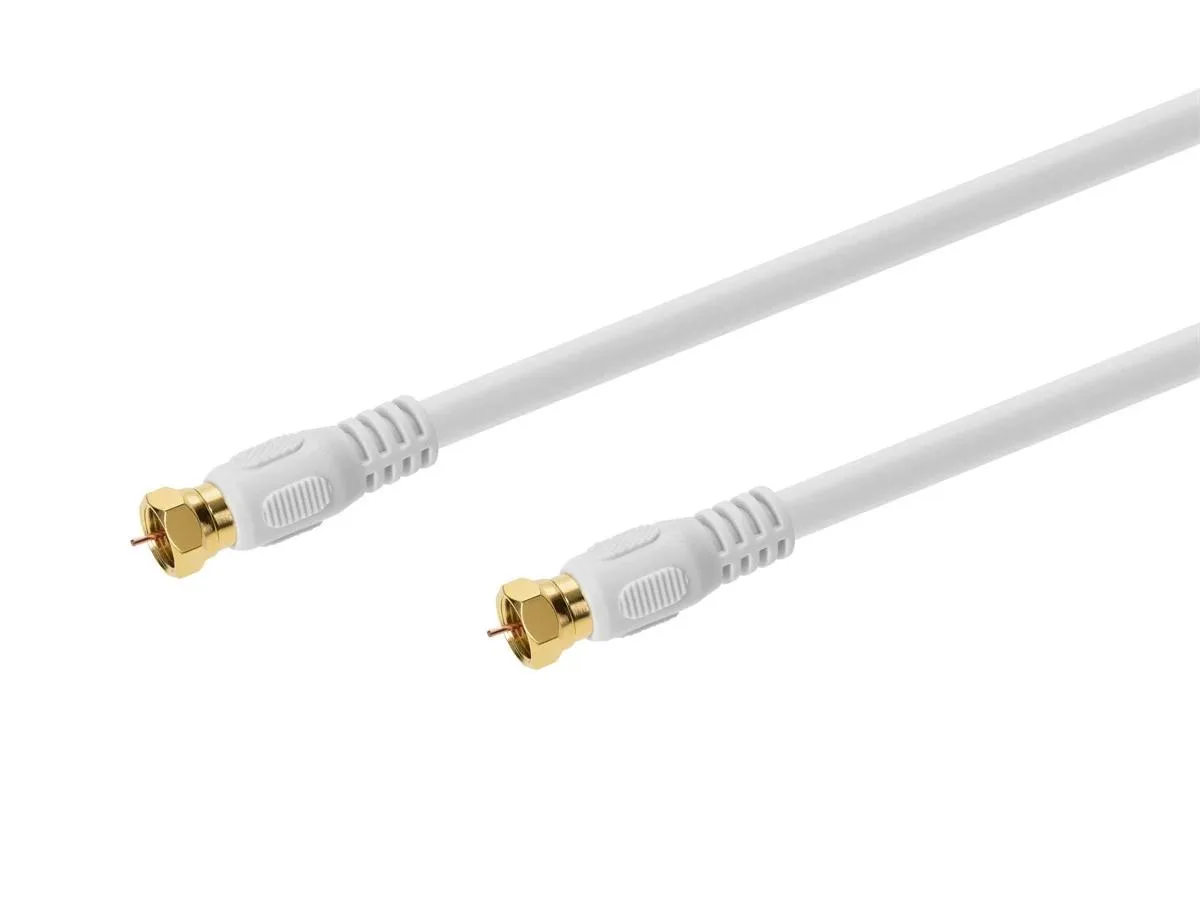 Monoprice Inc. Monoprice Inc. 5360 1.5 ft RG6 18AWG 75 Ohm Quad Shield CL2 Coaxial RF Cable White — product photo