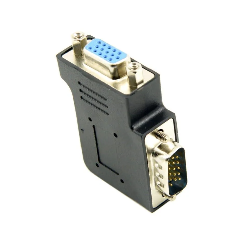 Fervit Fervit VGA 15Pin Male-Female 90° Adapter 1080P 60Hz 2pcs — product photo