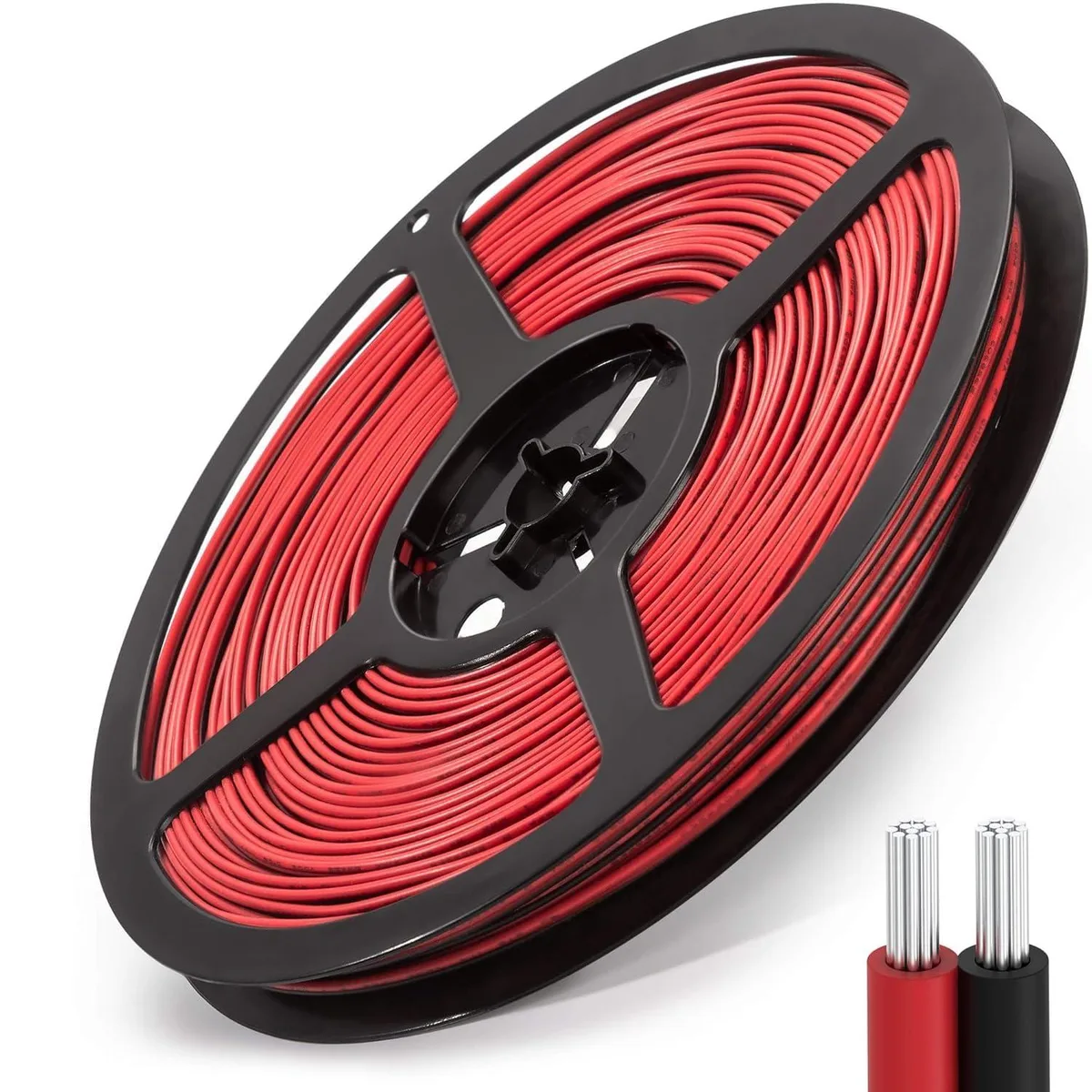 JACKYLED 22AGW-20M 22AWG Speaker Wire 65.6ft Red Black — product photo