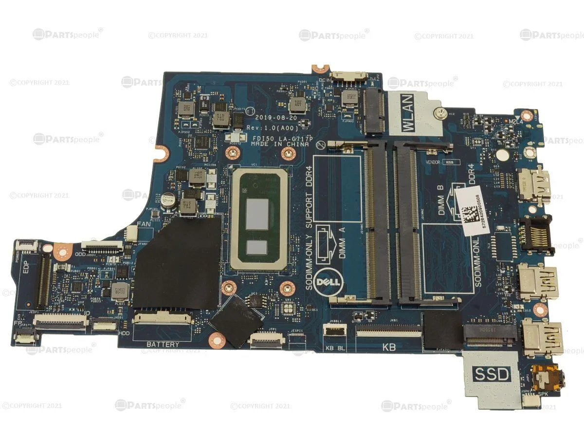 DELL DELL Inspiron 3590 Motherboard Core i5-10210U 1.6GHz PV4FF — product photo