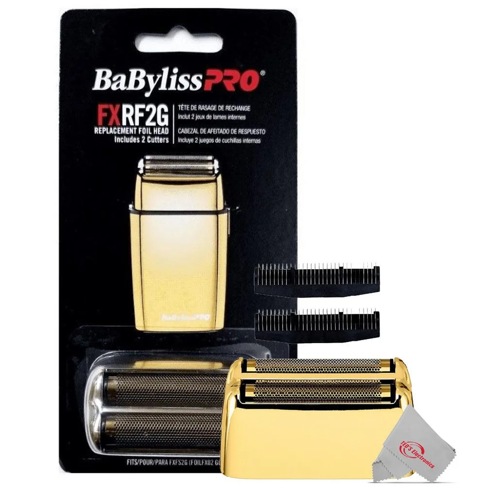 Gold replacement double foil head with two cutters for BaBylissPRO FX02 shaver