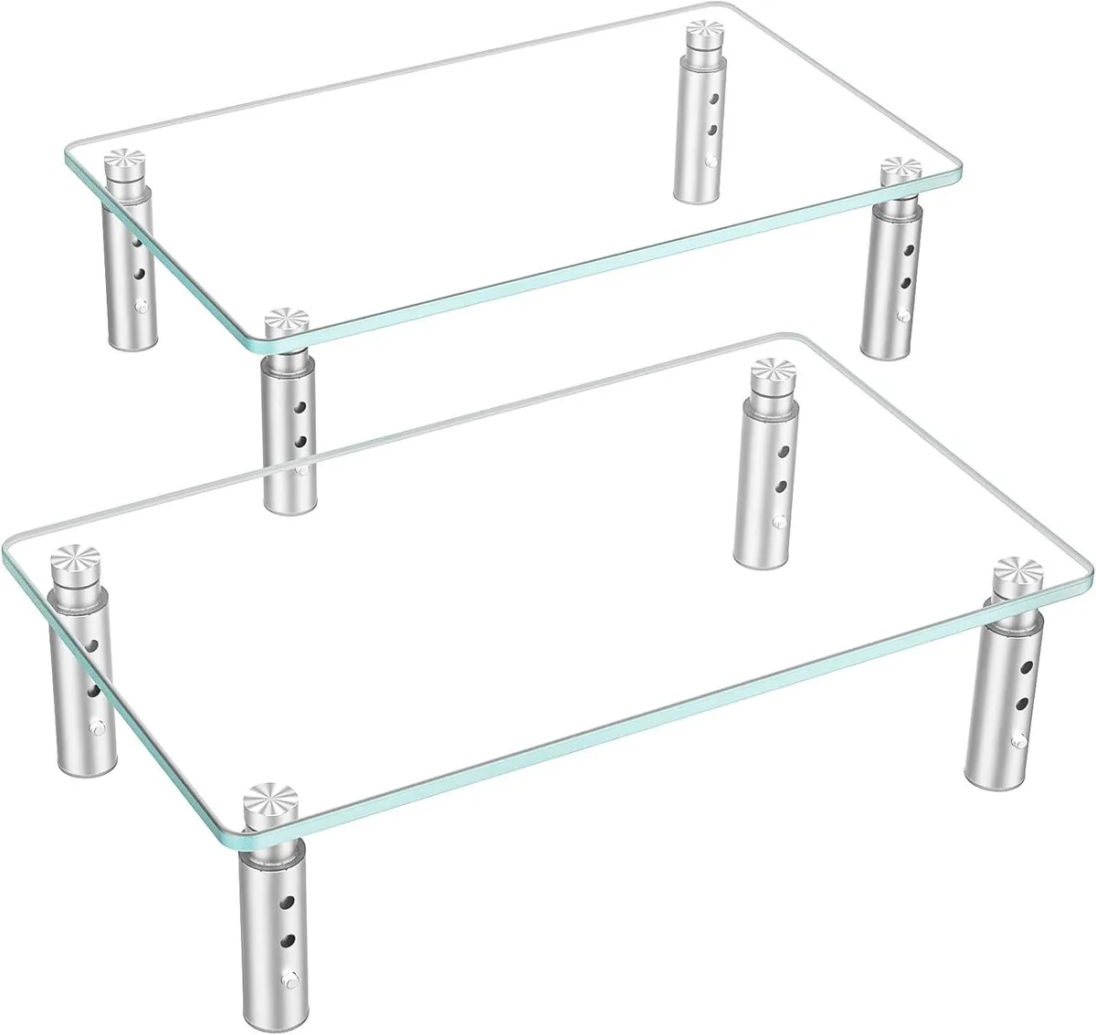 PISKEKAT PISKEKAT 2 Pack Monitor Stand 3 Height Adjustable Server Rack — product photo