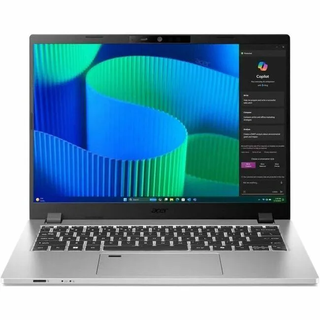 Acer America Acer TravelMate P2 14 P214-56 TMP214-56-54NF laptop 14" Intel Core 5 120U 16 GB 512 GB SSD Silver — product photo