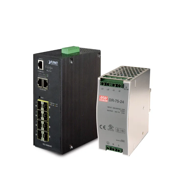 PLANET PLANET IGS-10080MFT 8-port SFP managed network switch — product photo