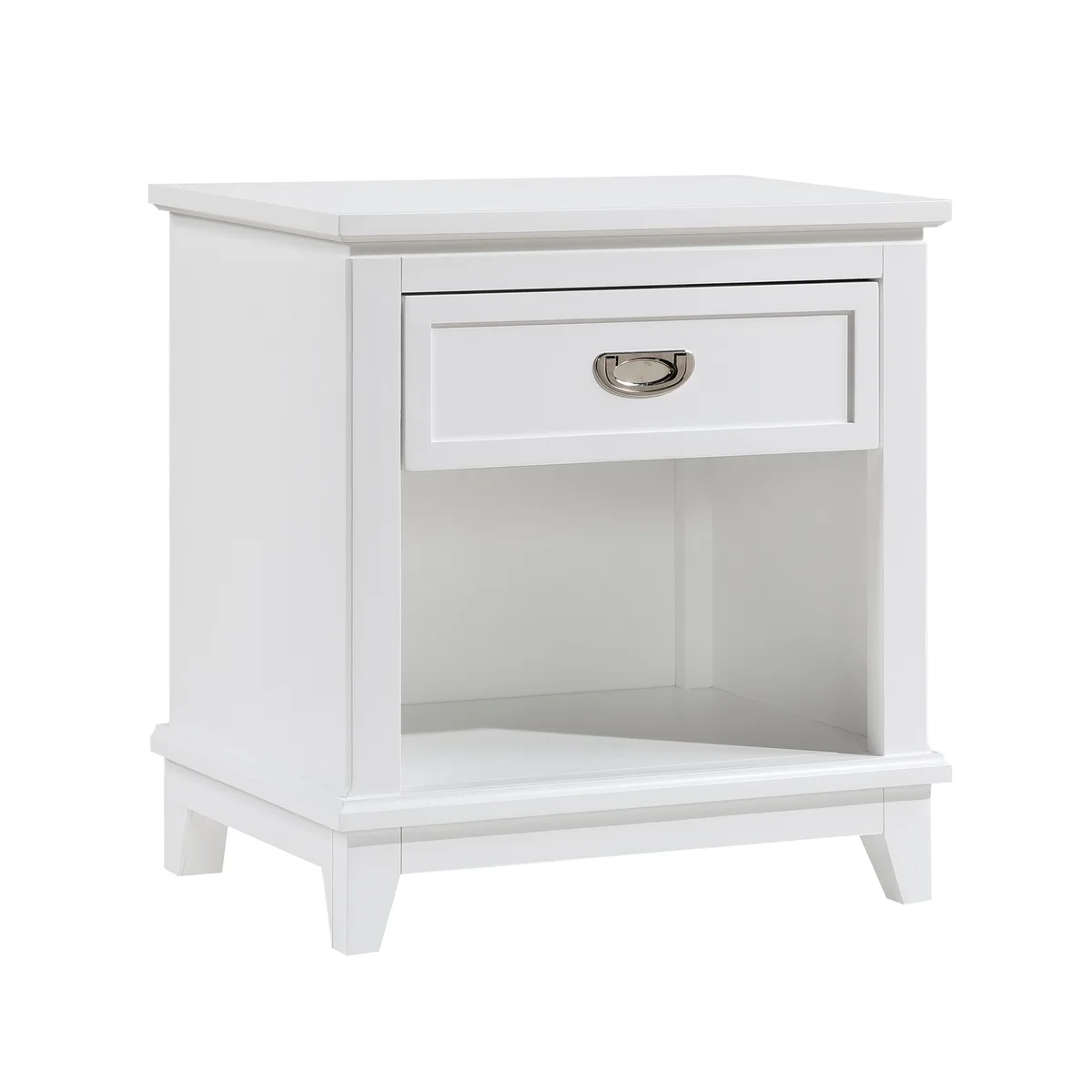 tuphen tuphen White Nightstand 24x16x26 1 Drawer Shelf — product photo