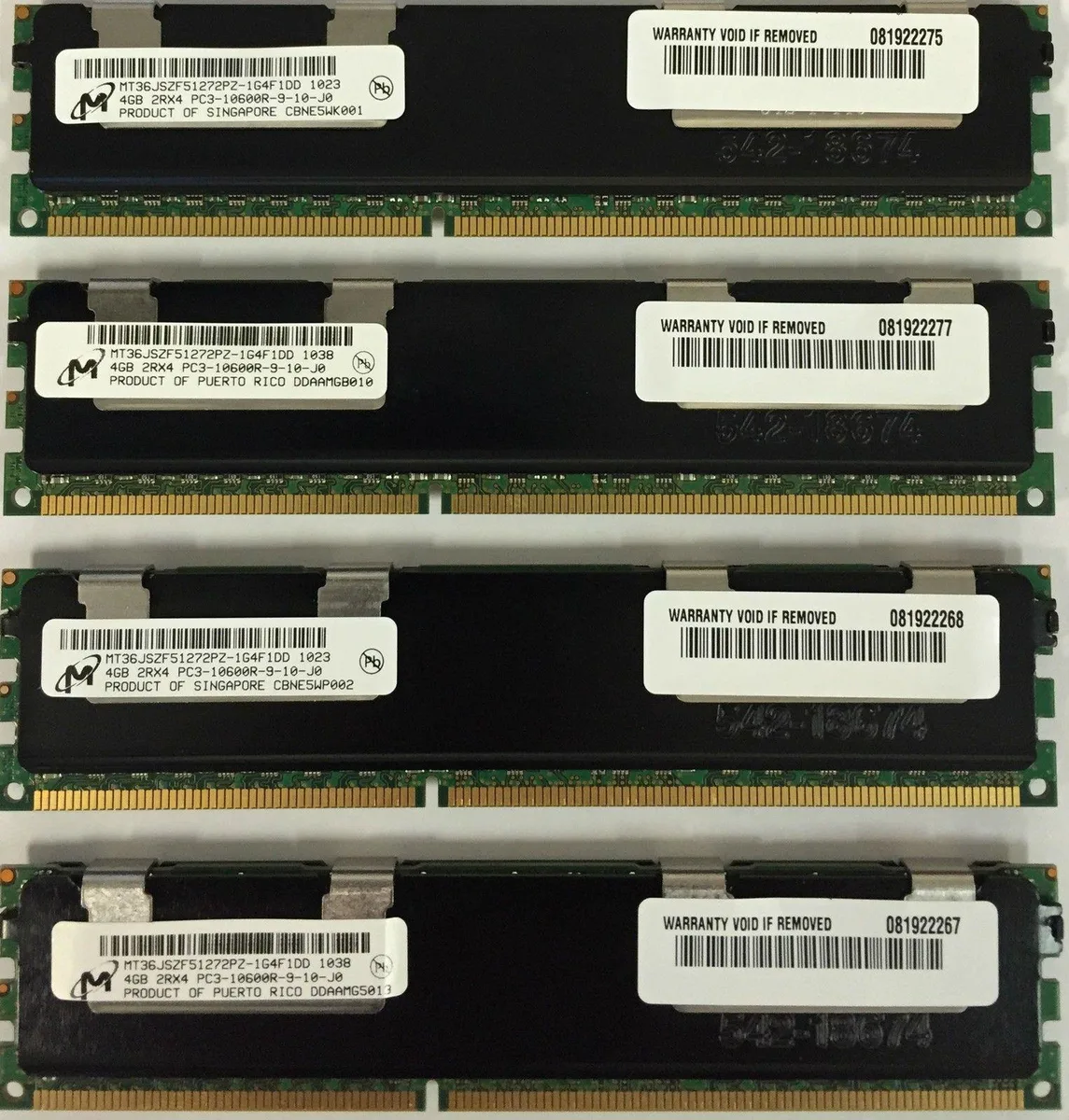 Micron Technology, Inc. Micron Technology, Inc. 16GB DDR3 DIMM Kit (4×4GB) 240-pin accessory — product photo