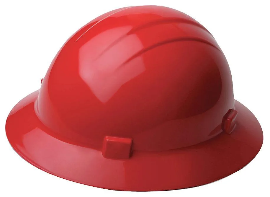 Erb Safety Erb Safety Americana Full Brim Hard Hat Red 4 Point Ratchet ANSI Z 89.1 — product photo