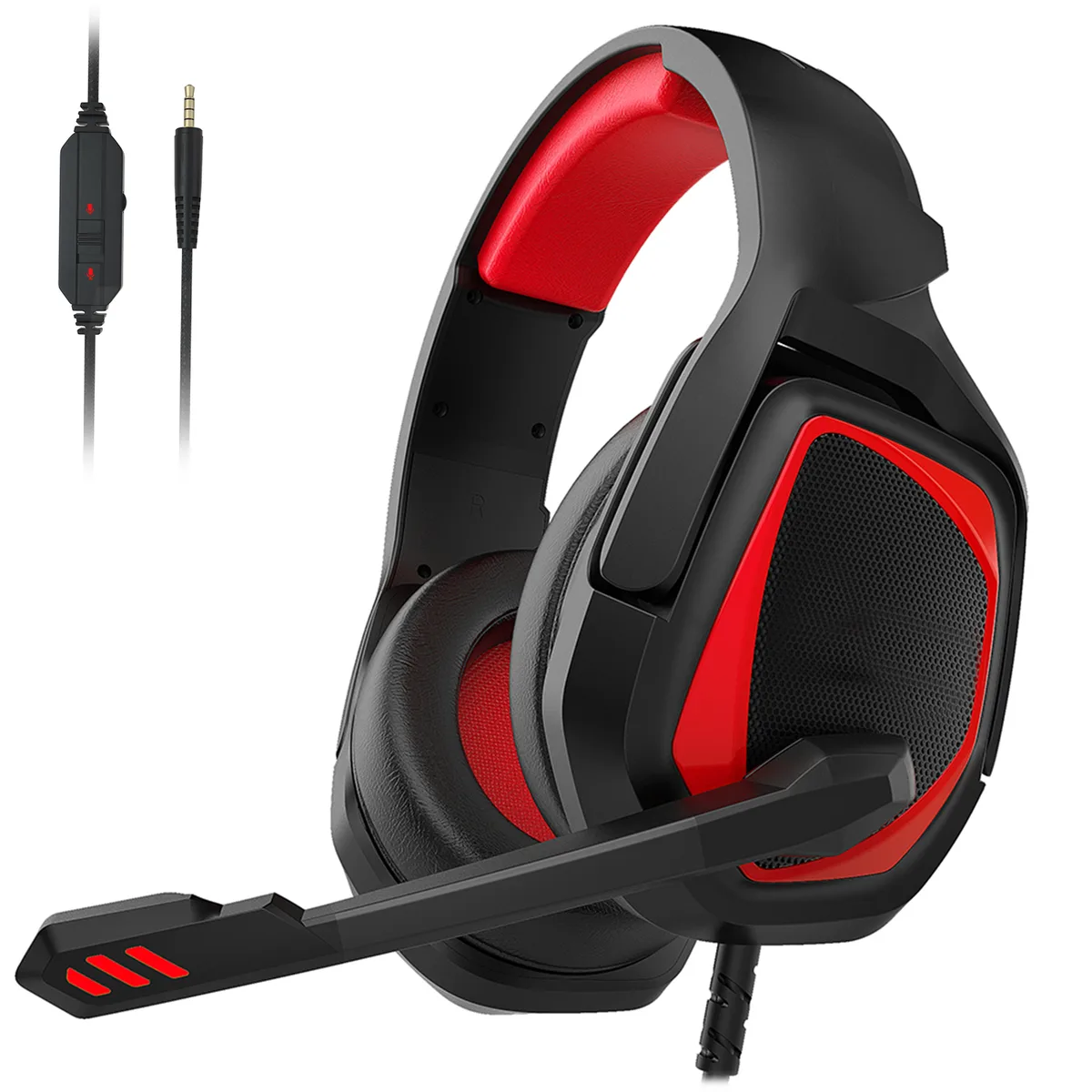 INMISS INMISS MH602 Wired Stereo Gaming Headset Black Red — product photo
