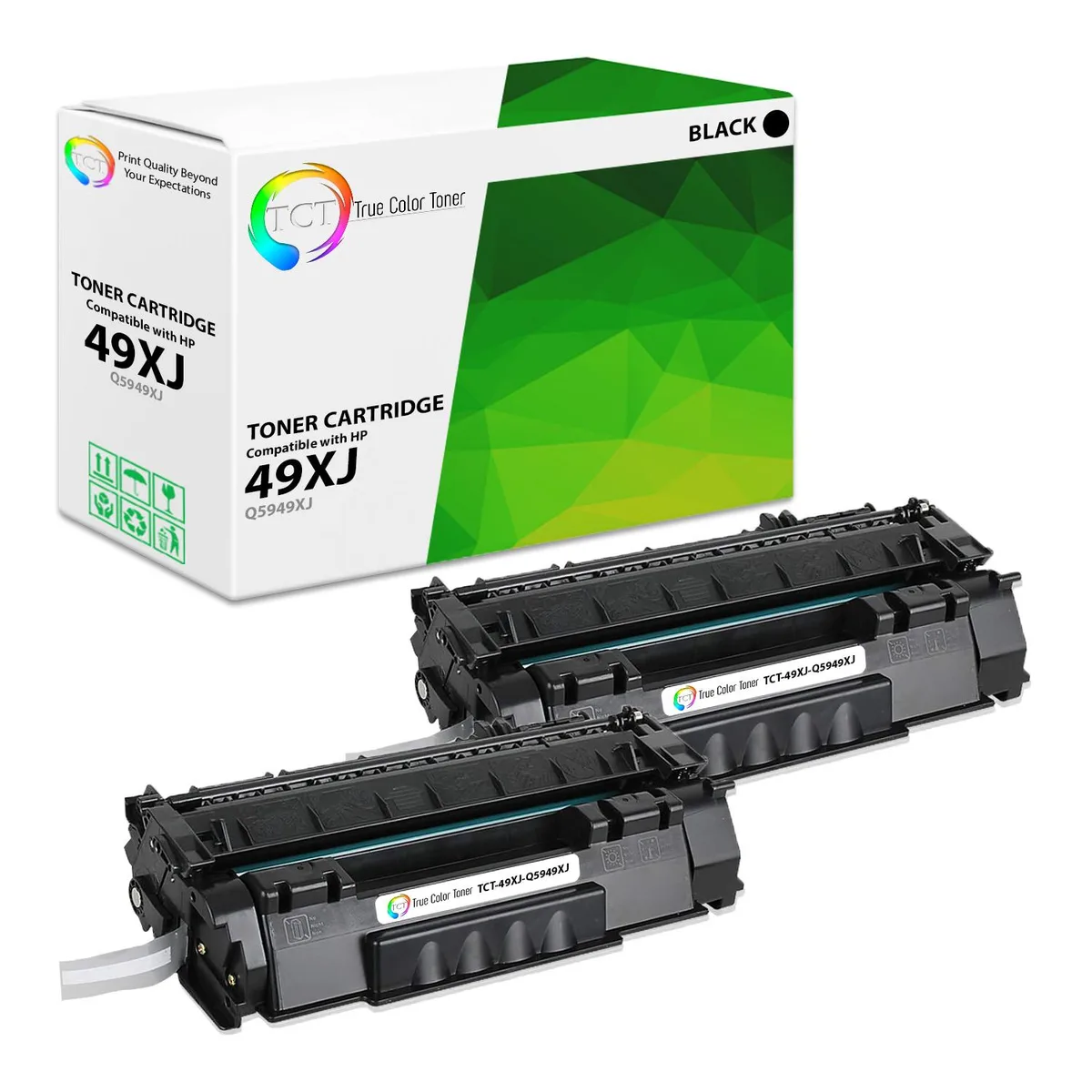 True Color Toner True Color Toner Q5949X Black Jumbo Toner Cartridge 2 Pack 8000 Pages — product photo