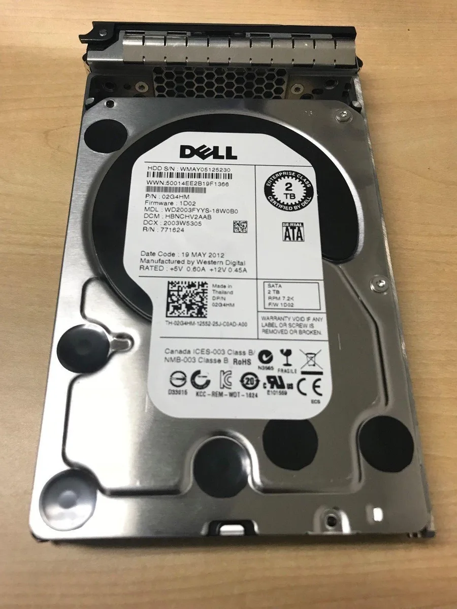 DELL DELL WD2003FYYS 2 TB 3.5 7200 RPM SATA internal hard drive — product photo