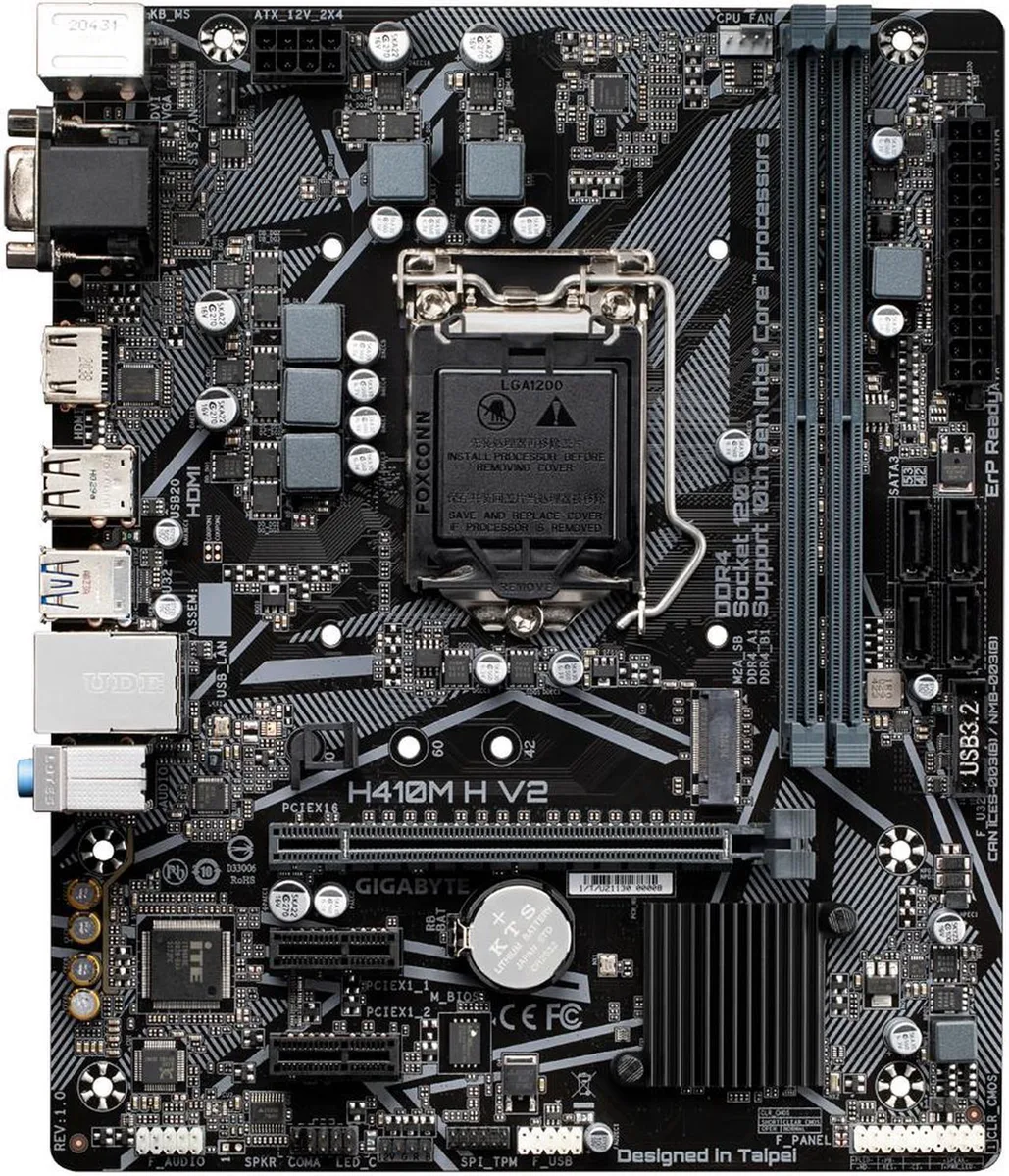 GIGABYTE GIGABYTE H410M H V2 Intel H470 LGA 1200 Micro ATX motherboard — product photo