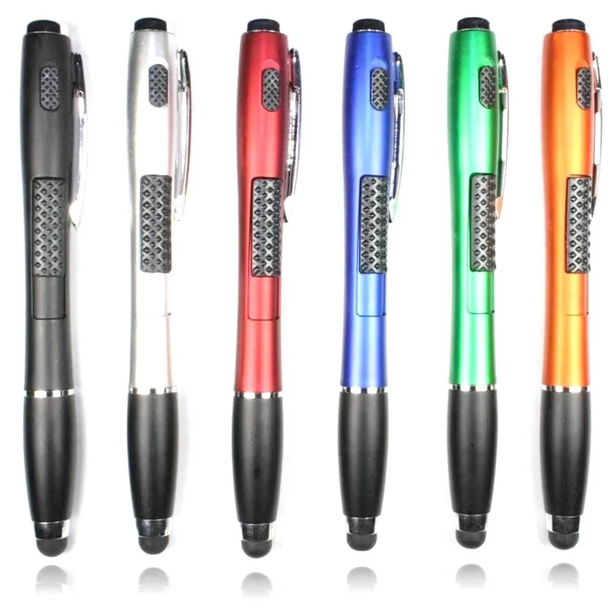  SuperGuardZ 3-in-1 Stylus Pen Ballpoint LED Flashlight 6 Pack — product photo