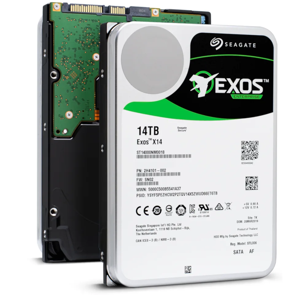 Seagate Seagate Exos X14 ST14000NM0018 14TB 7200 RPM SATA 6.0Gb/s 256MB 3.5" internal hard drive — product photo